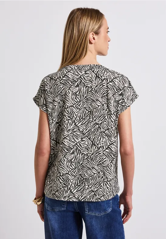 Bluse mit Minimal Print