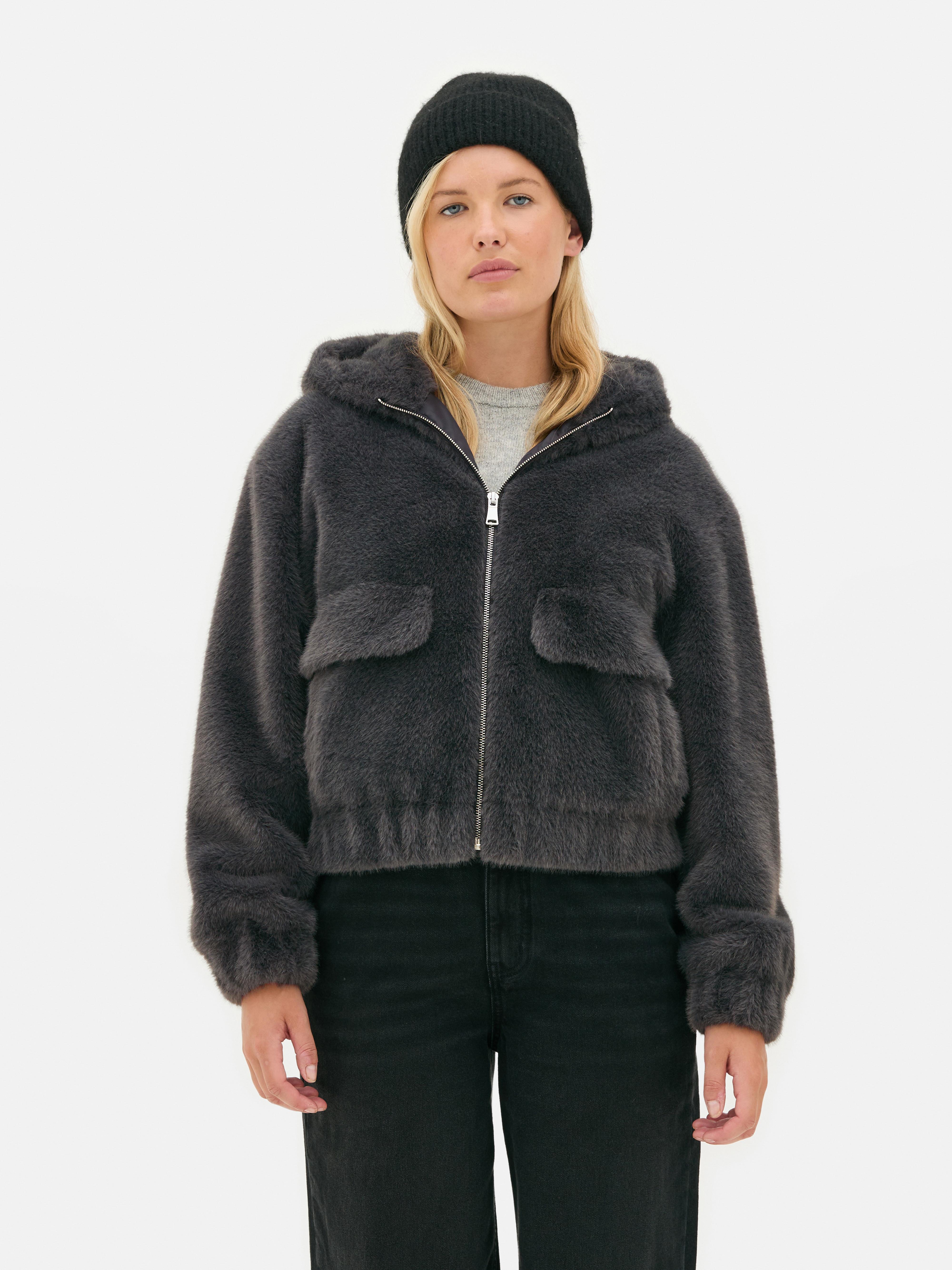 Faux Fur Hooded Jacket