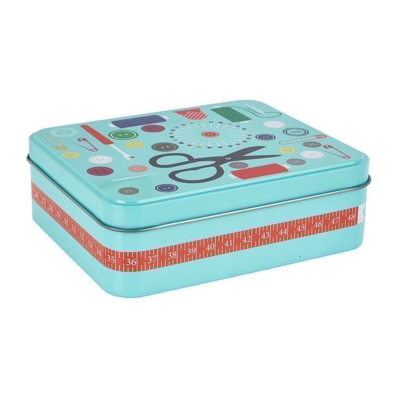 Naaiset in blik - 15x1x5 cm