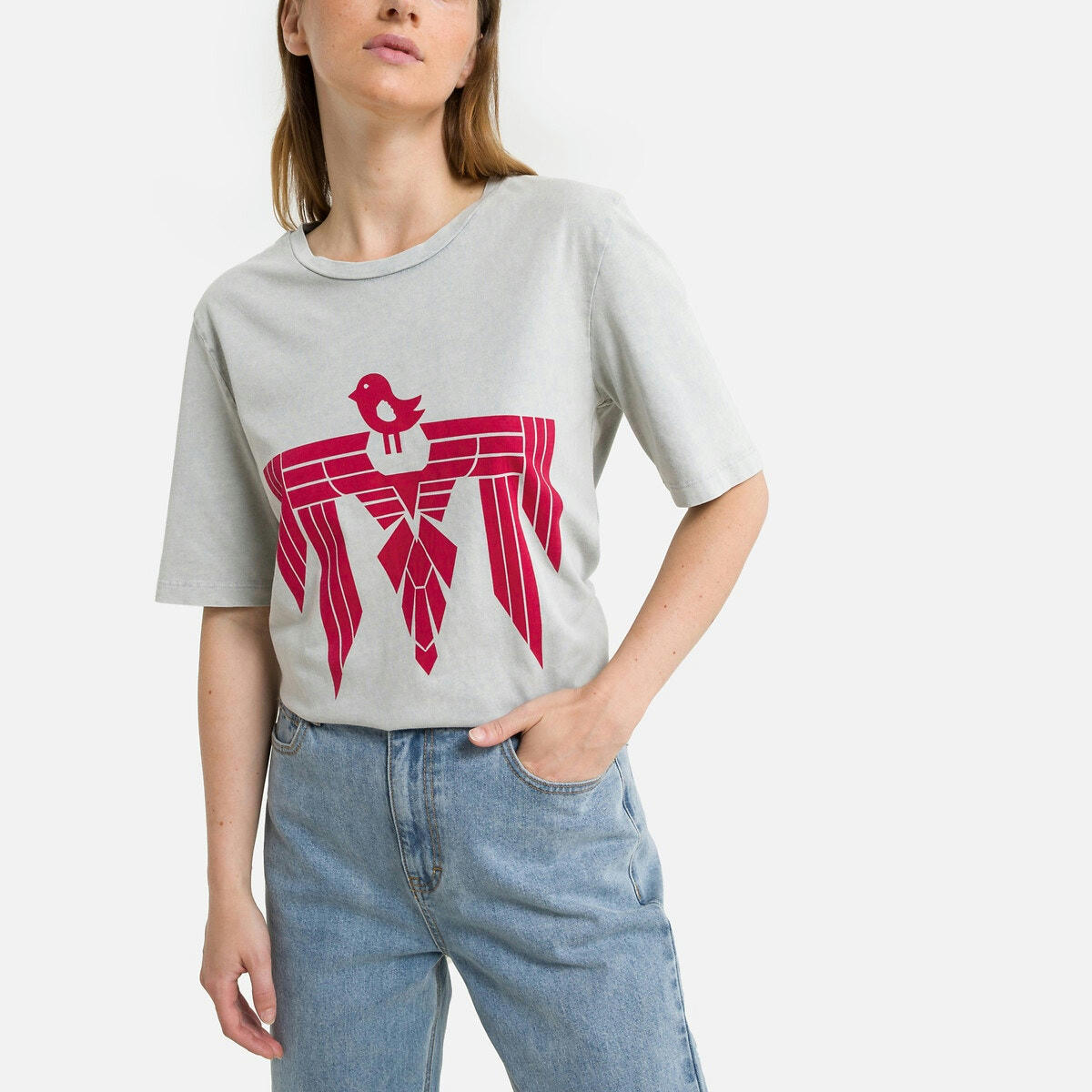 T-shirt manches courtes, motif devant