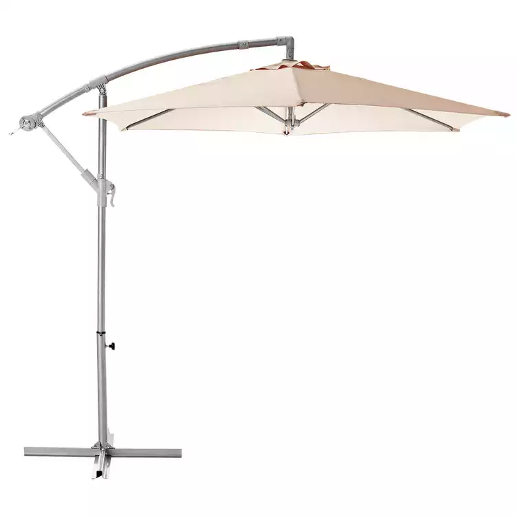 Habitat 2.5m Overhanging Garden Parasol - Cream