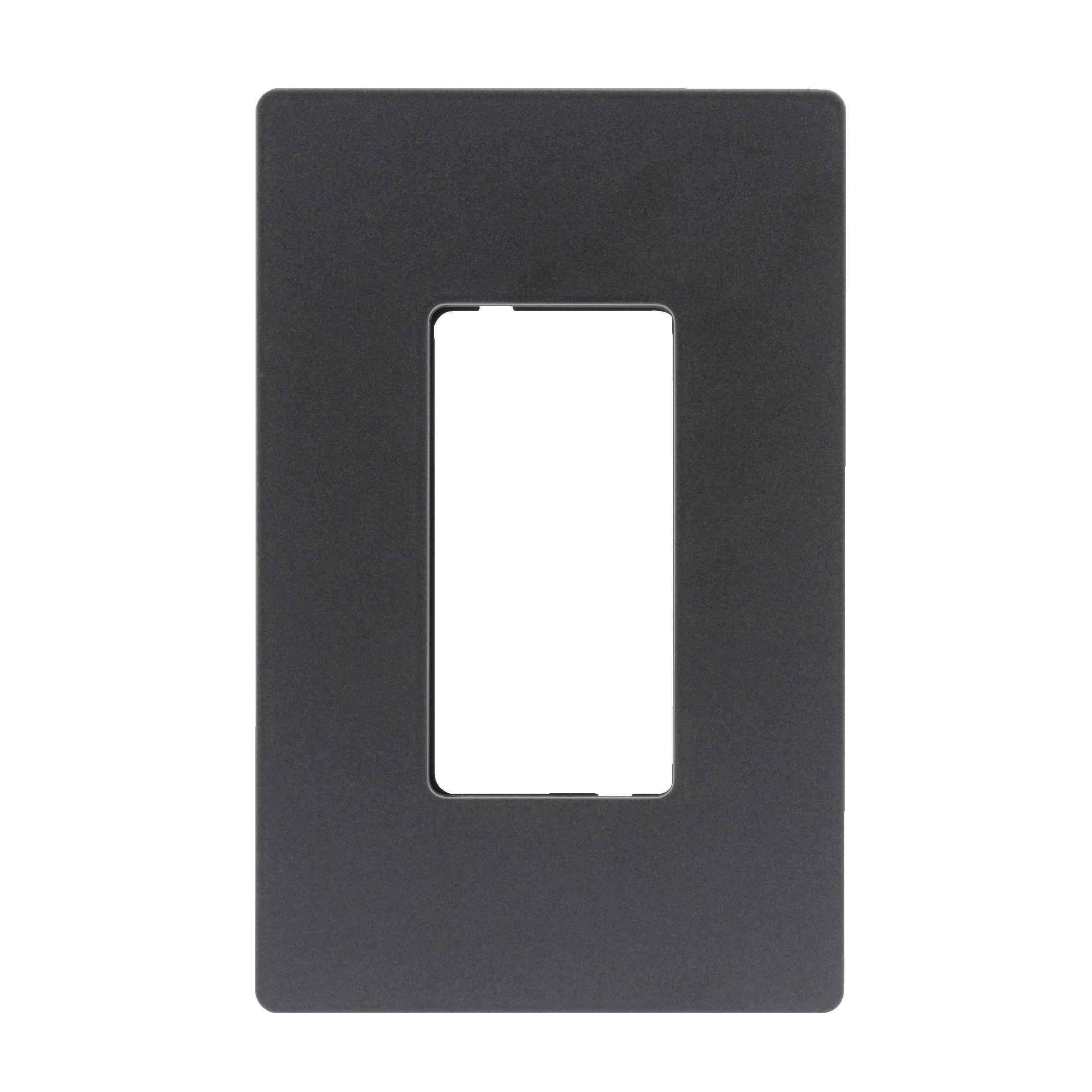 Legrand RWP26GCC6 Radiant Screwless Wallplate, 1 Gang, Graphite