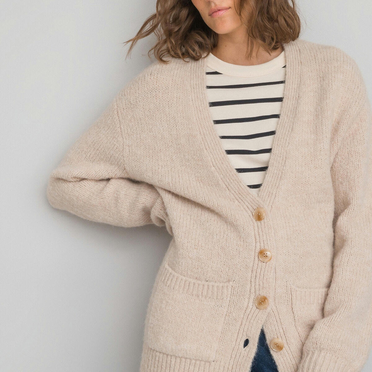 Gilet mi-long col V