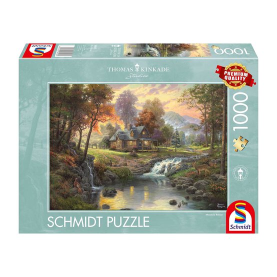 Schmidt Thomas Kinkade Mountain Retreat Jigsaw Puzzle 1000 Pieces