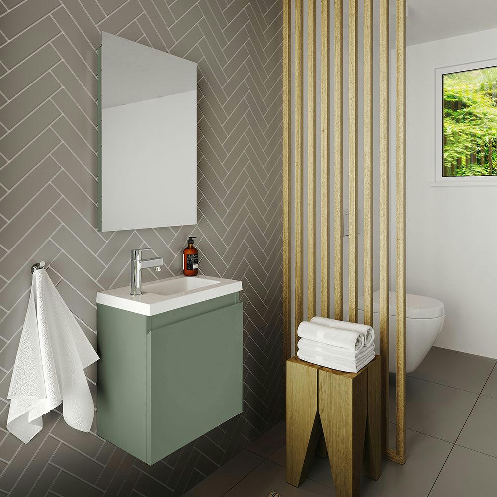PORTO PACK - Meuble lave-mains vert de gris