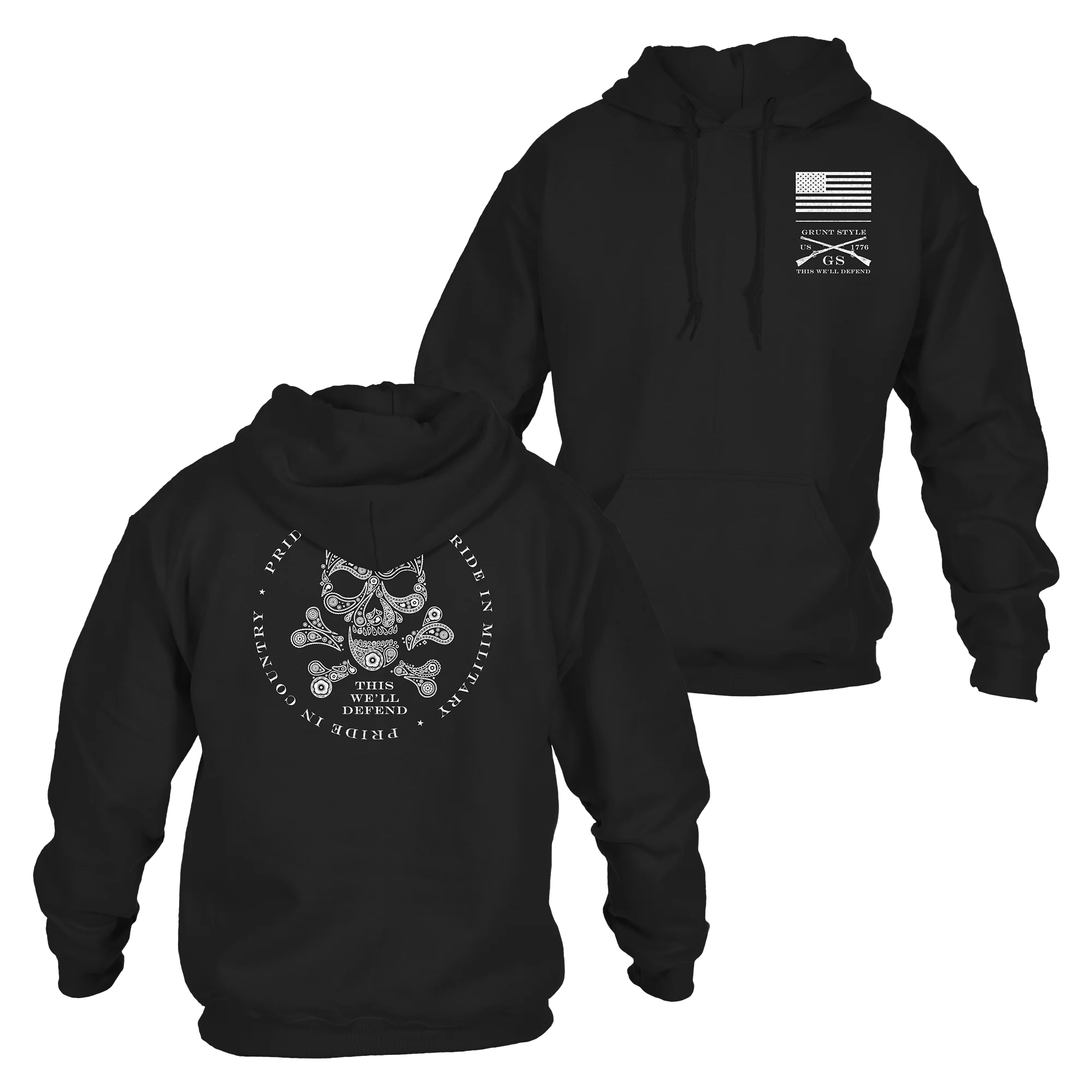 Death Paisley Hoodie - Black