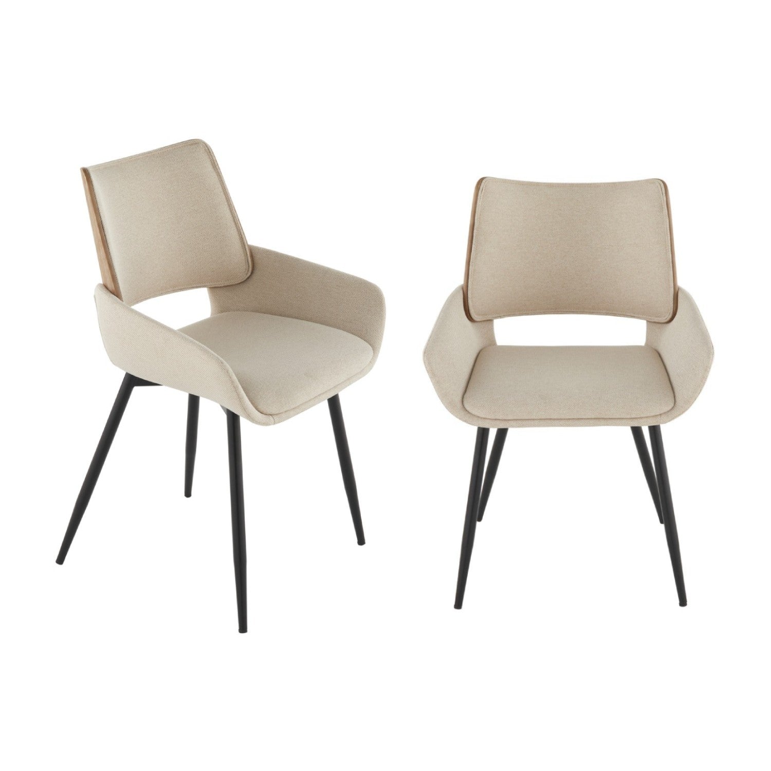 Signature - HORTENSE Set van 2 stoelen - Naturel - 54x58x81 cm
