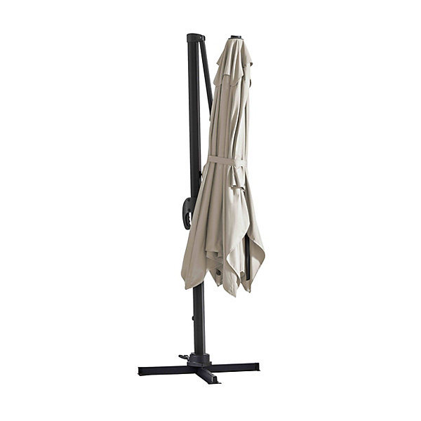 Parasol deporte mat en aluminium toile en polyester Oviala rectangle 300 x 200