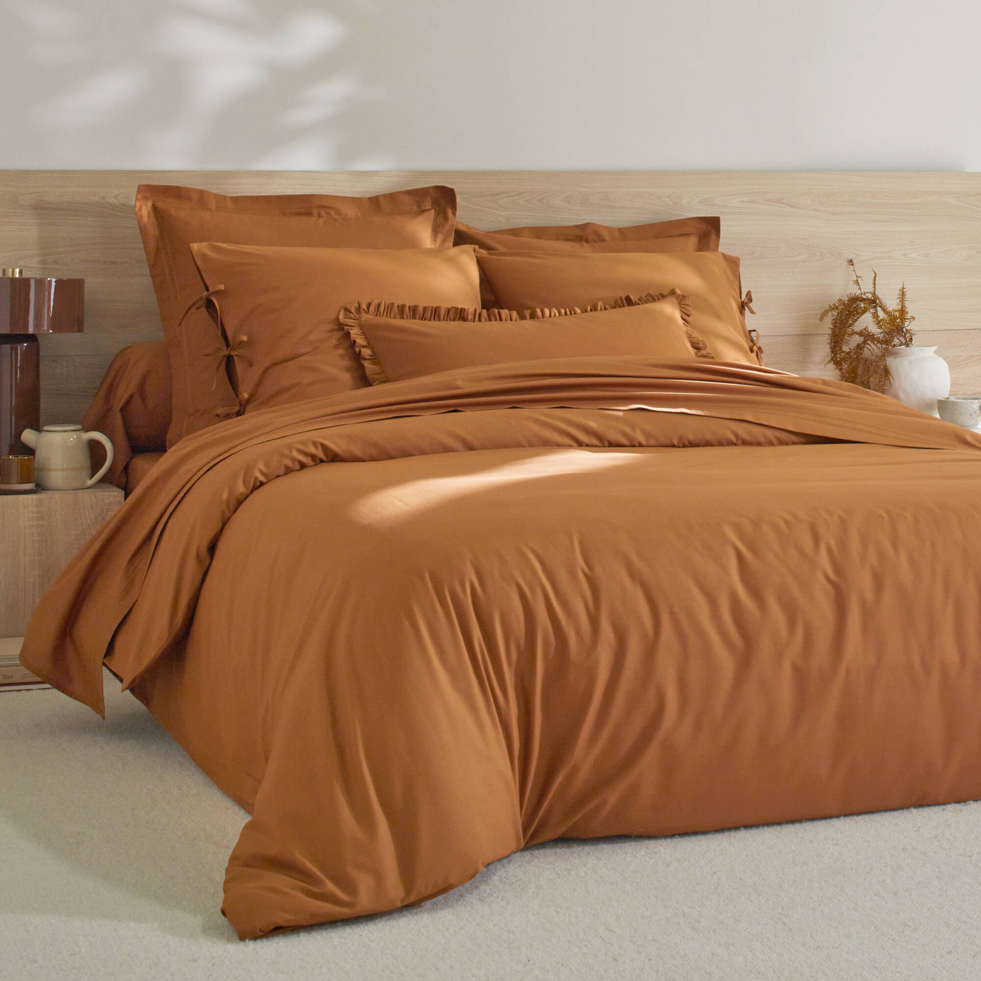 Linge de lit uni percale