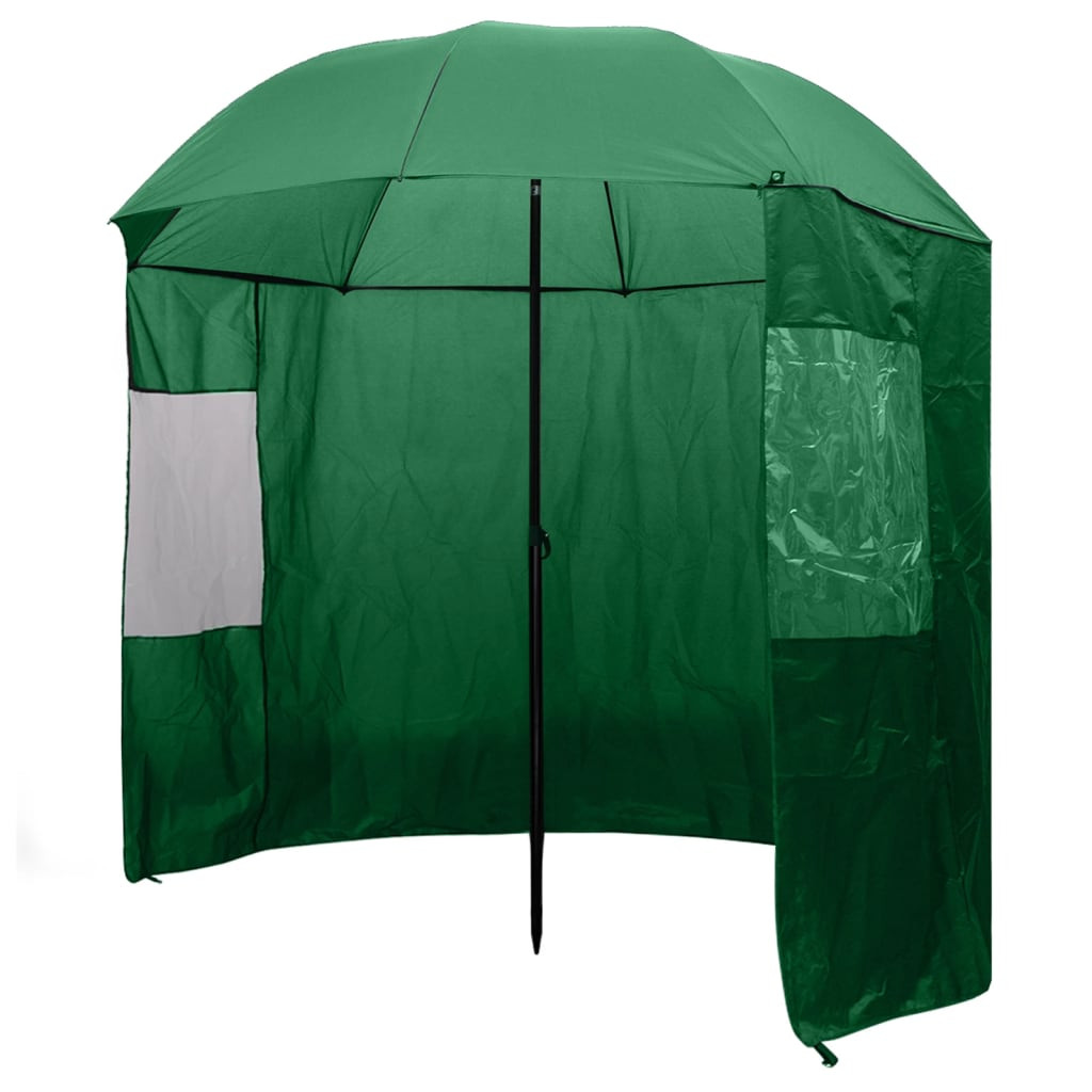 Parasol wędkarski Zielony 240 x 210 cm vidaXL