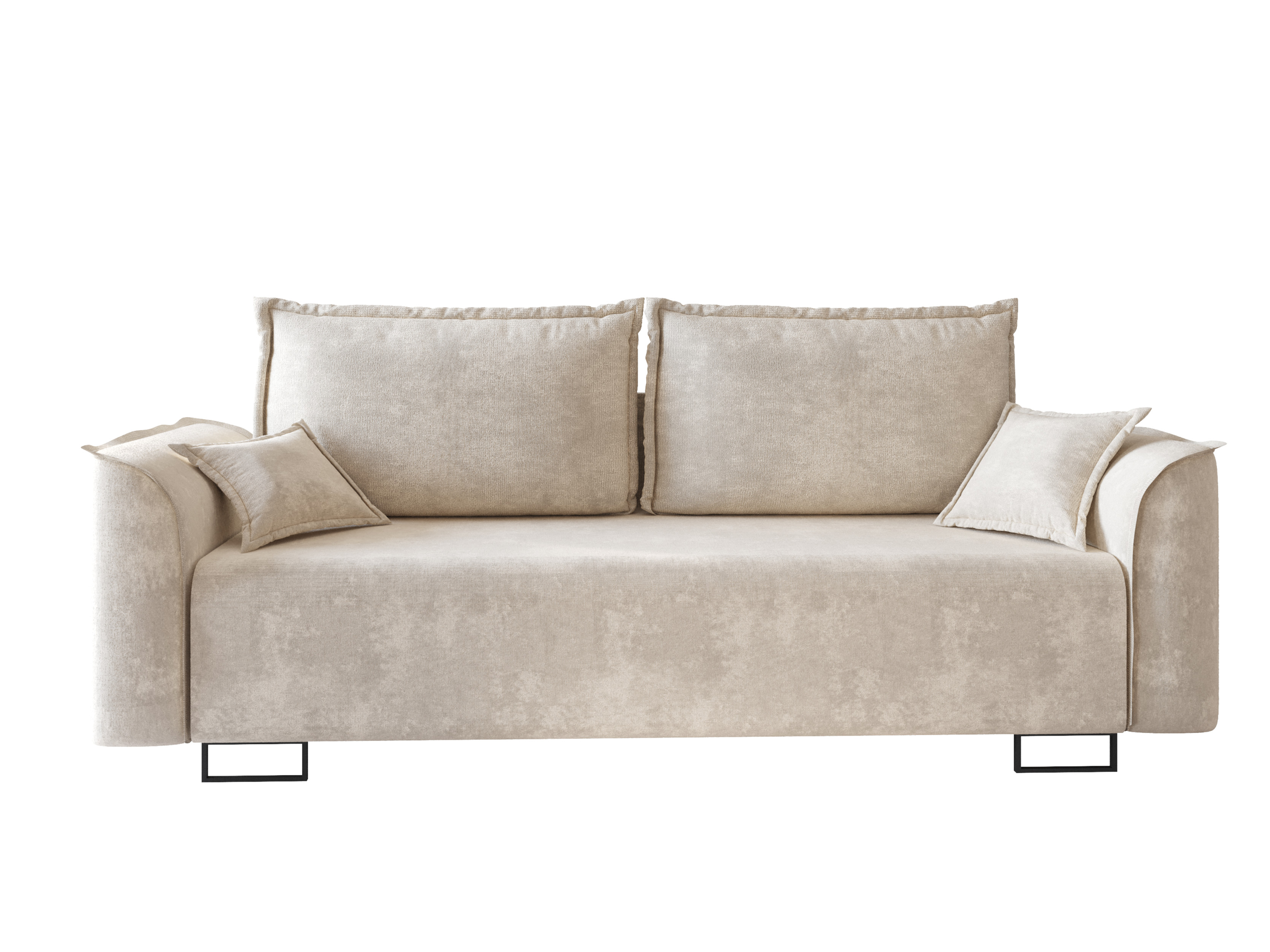 Sofa EMMA beżowa funkcja spania sprężyny