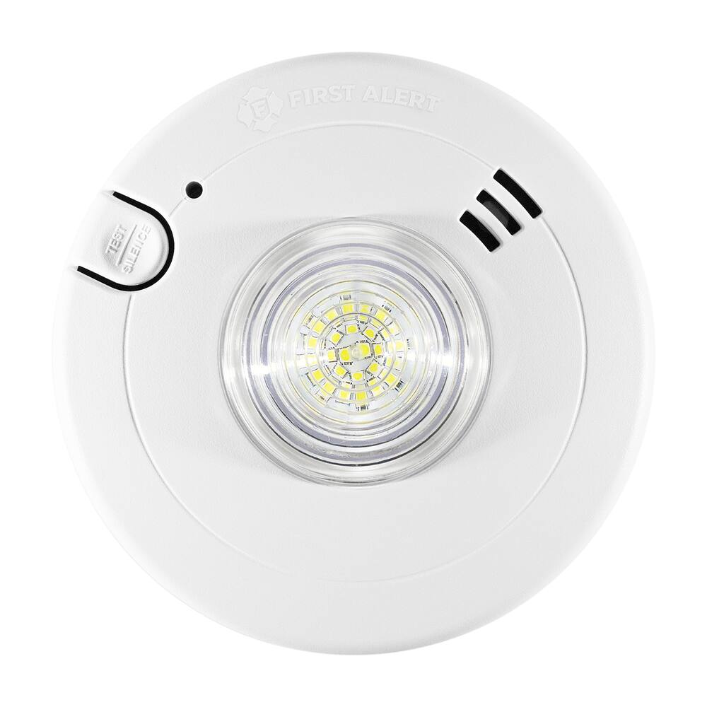 First Alert BRK Hardwired Smoke Alarm With LED Strobe Light and 10-Year Sealed Battery