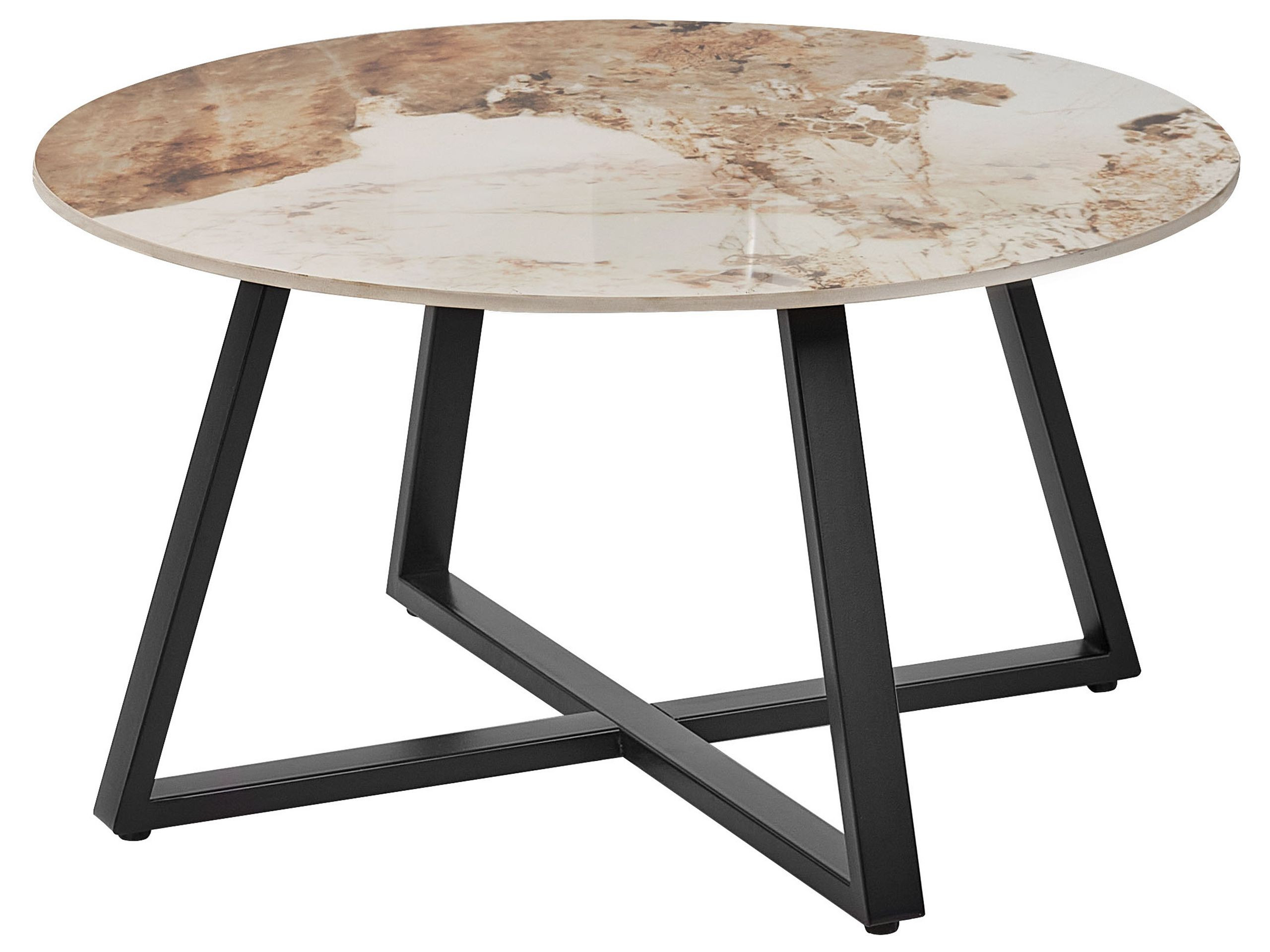 Stolik kawowy efekt marmur ceramiczny blat