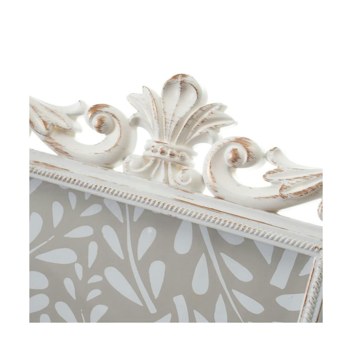 - Cadre photo classique en polypropylène blanc et doré - 31.5x2x38cm