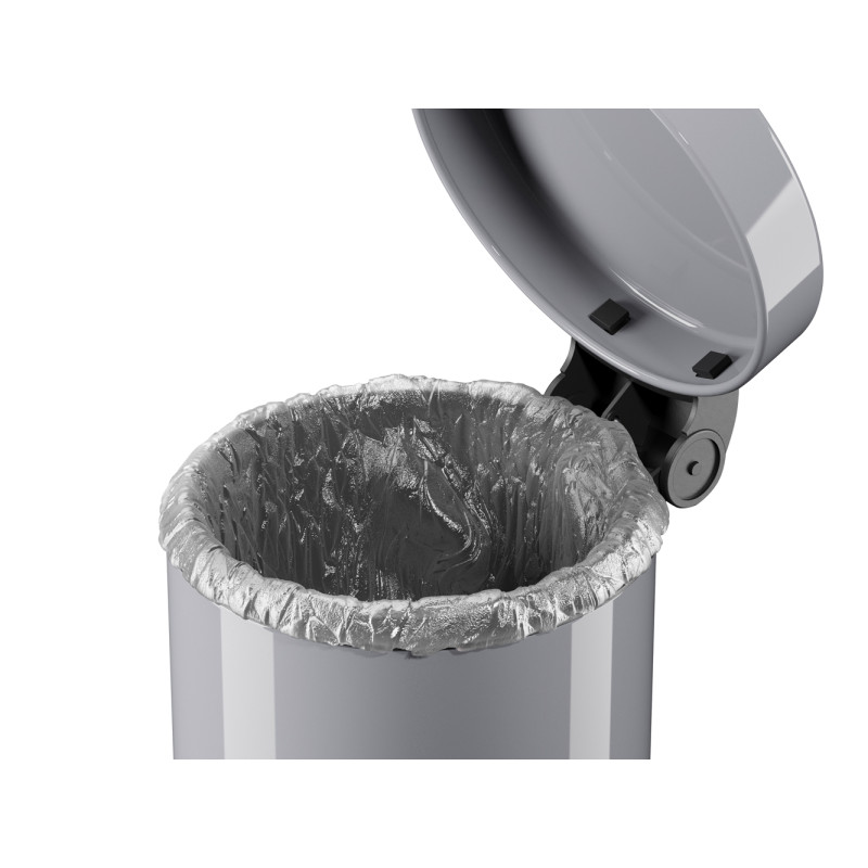 Poubelle à pédale Solid S argent 4 L HAILO