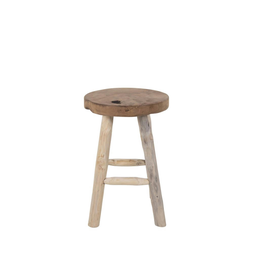 BADIA - Tabouret en teck H45cm naturel