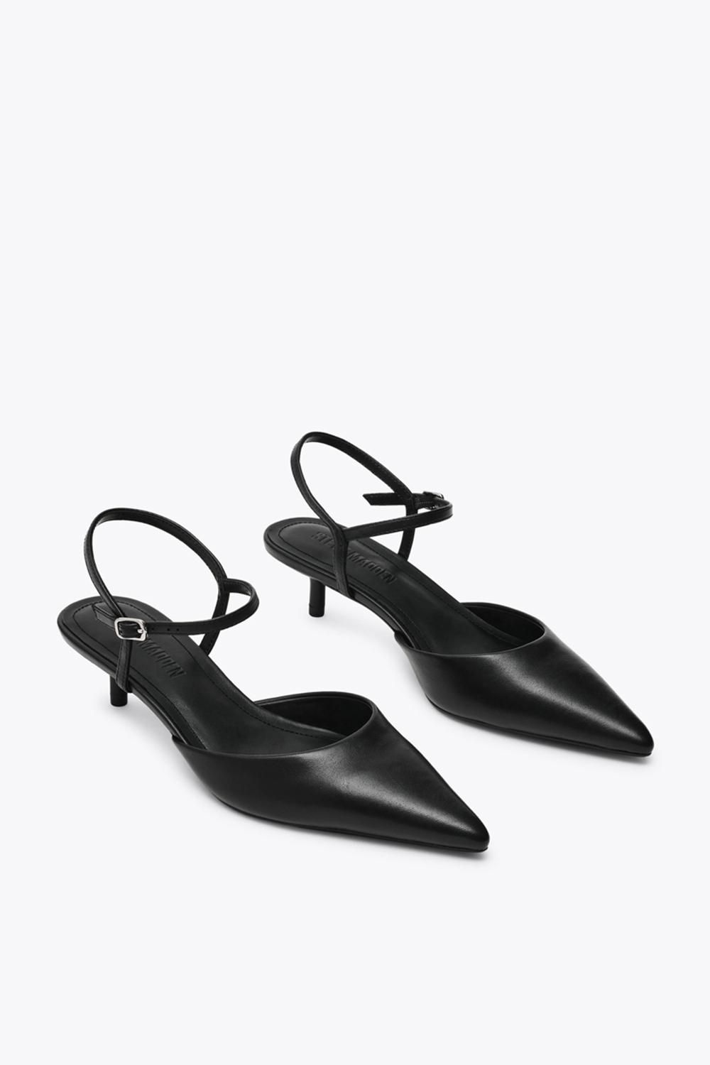 STEVE MADDEN Adelaide Heel Black' Leather Heels