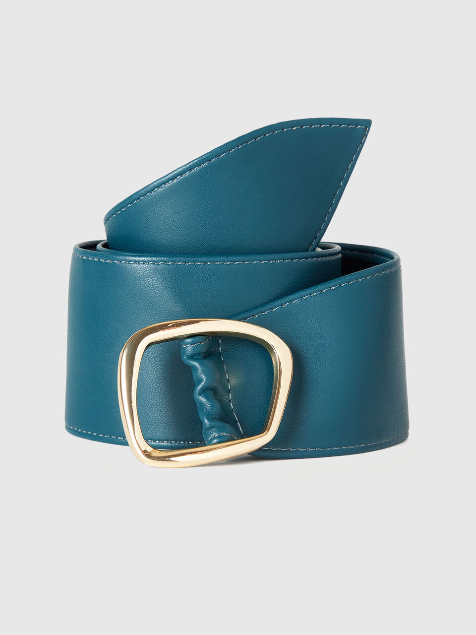 High waist belt in imitation leather