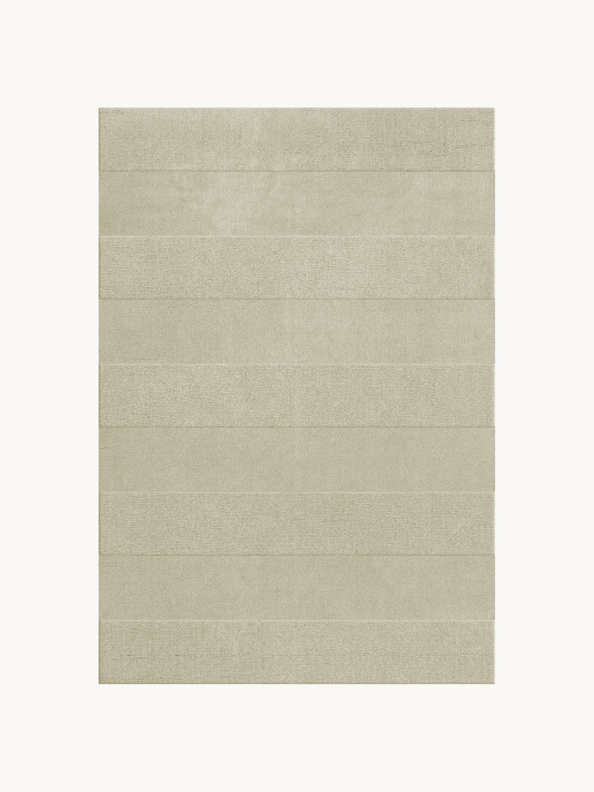 Handgewebter Kurzflor-Wollteppich Sicilian Stripe