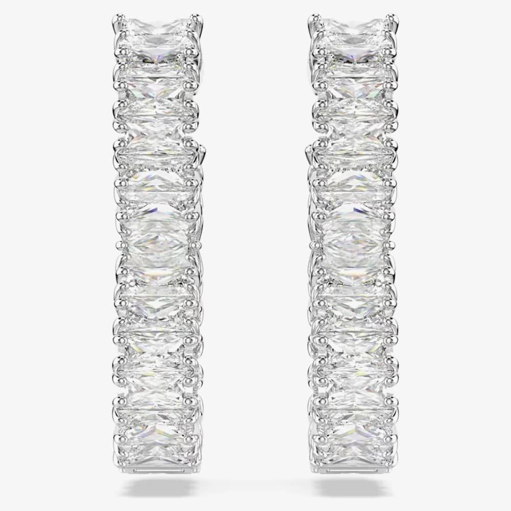 Swarovski Hyperbola Rhodium Plated Infinity Dropper Earrings 5684047