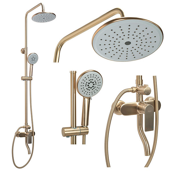 Kit De Douche Rea Verso Brush Gold 45,5X22X143,5Cm