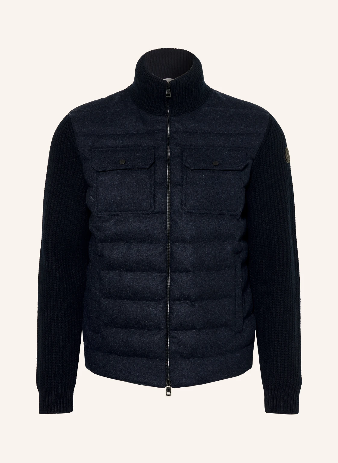 MONCLER Strickjacke im Materialmix