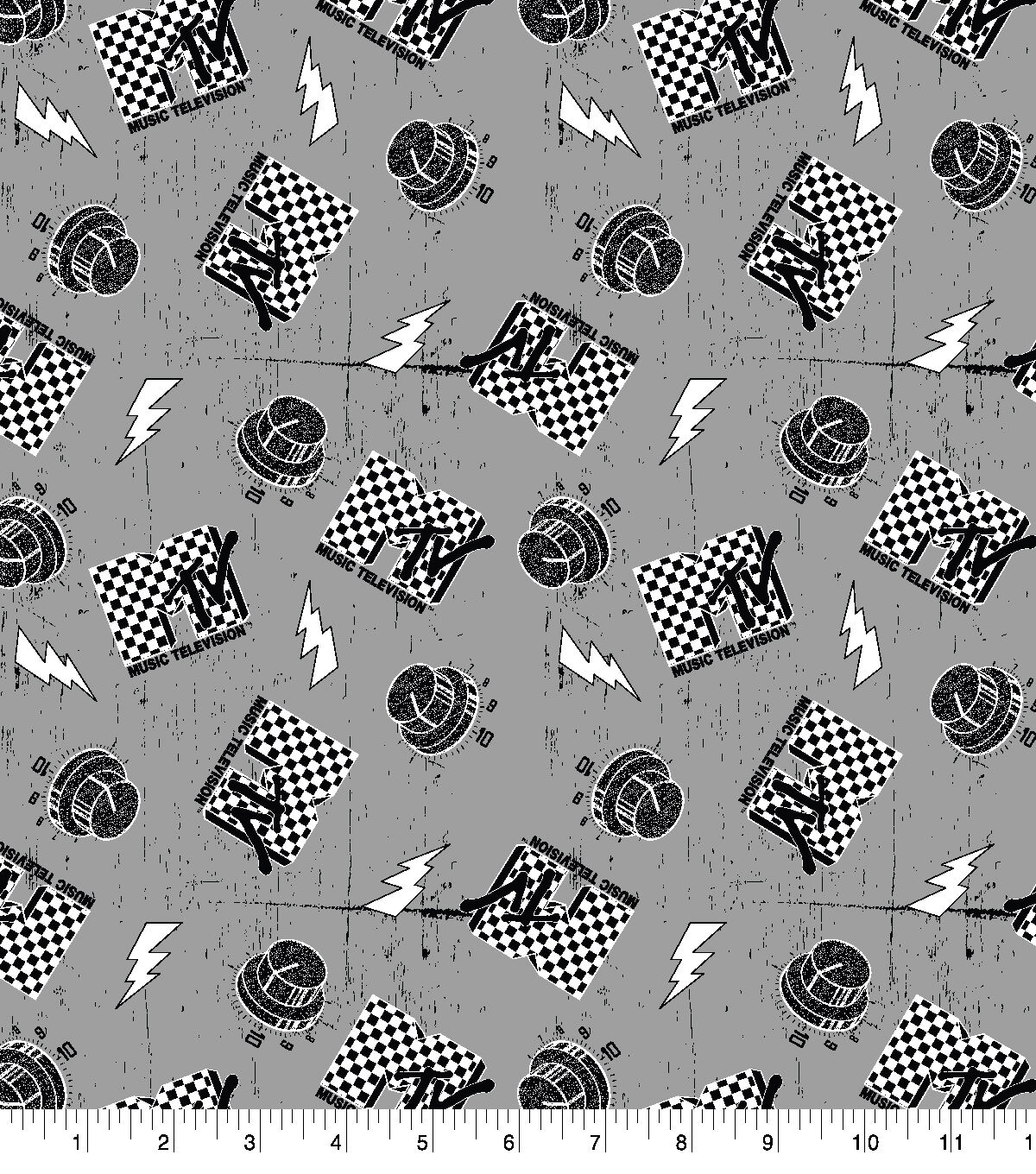 MTV Volume Dial Cotton Fabric