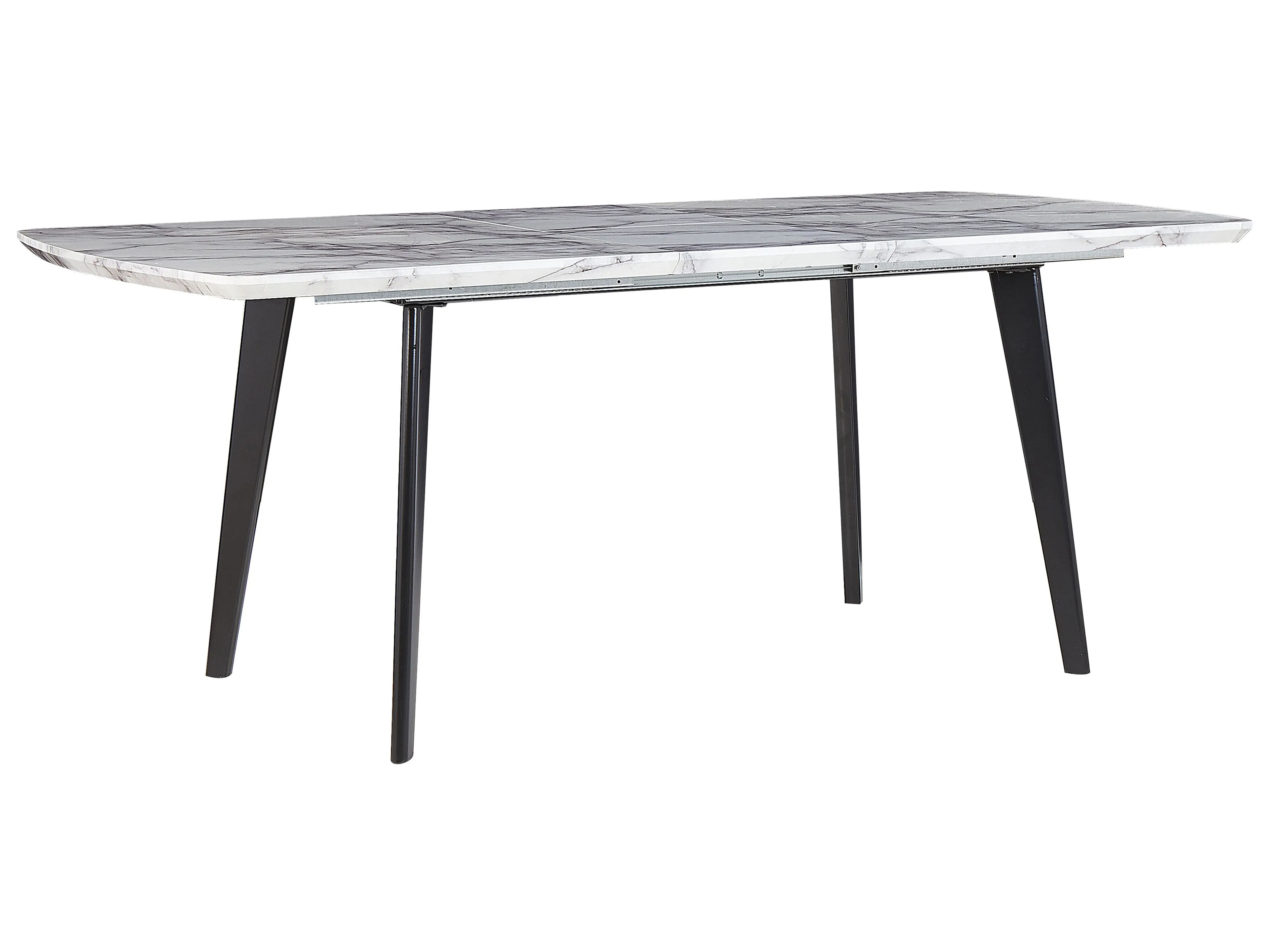 Extending Dining Table MOSBY Grey Marble 160/200 cm 90 cm