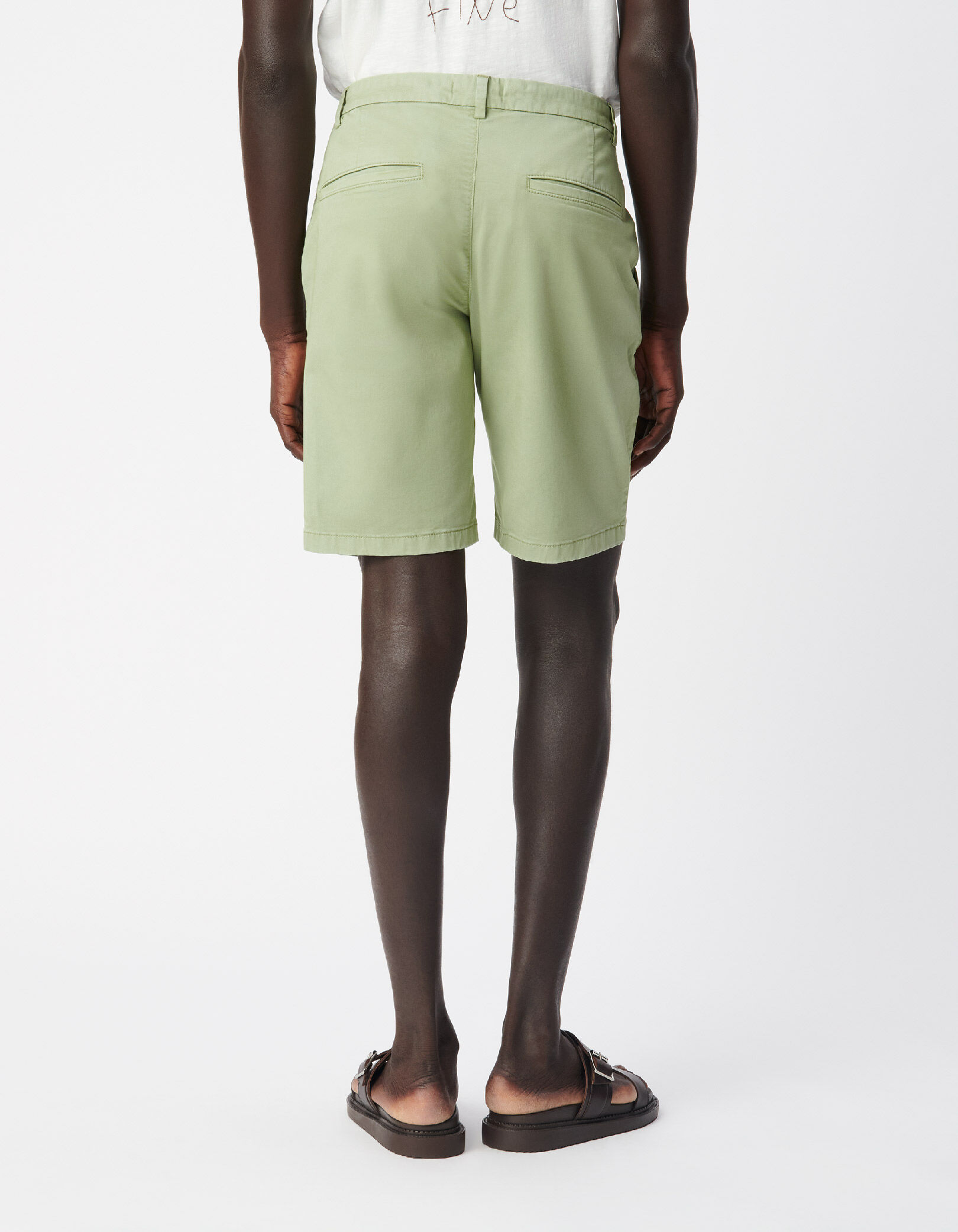 Bermuda chino bleu Homme