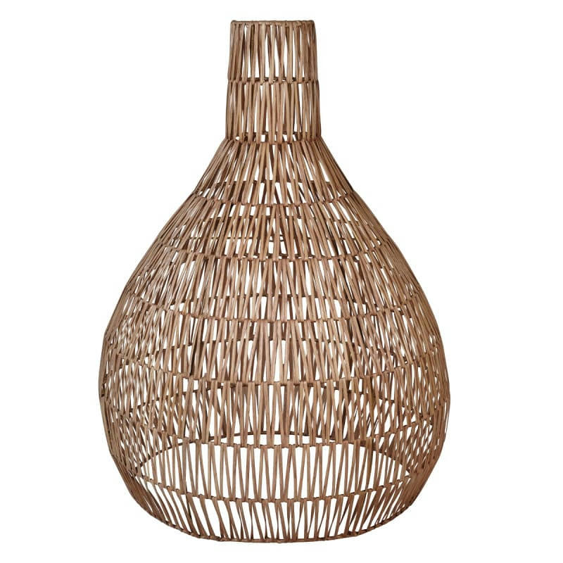 - Abat-jour conique en rotin