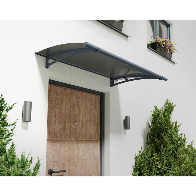 Marquise de porte Aquila gris foncé 150,5 x 91,5 cm CANOPIA