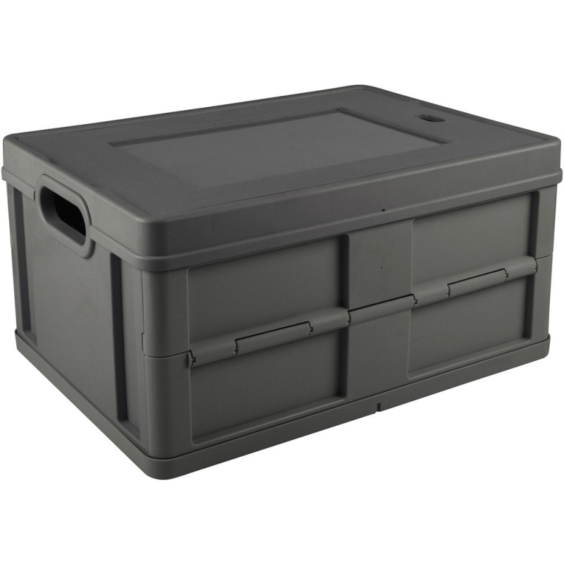 Box de rangement pliant avec couvercle Square anthracite 32 L SUNWARE