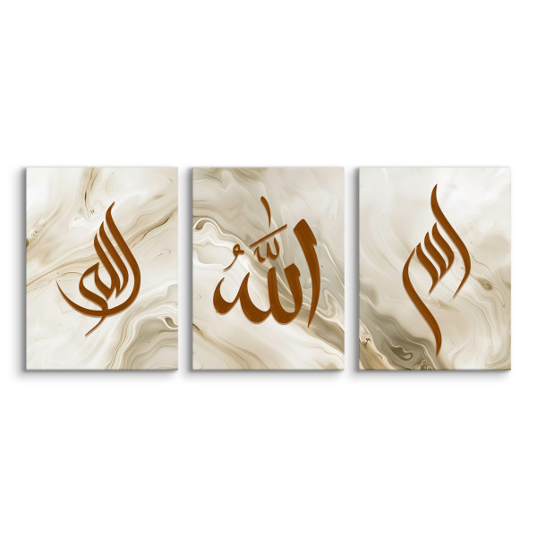 3x Obraz Set Islamskie Znaki Glamour 30x40cm