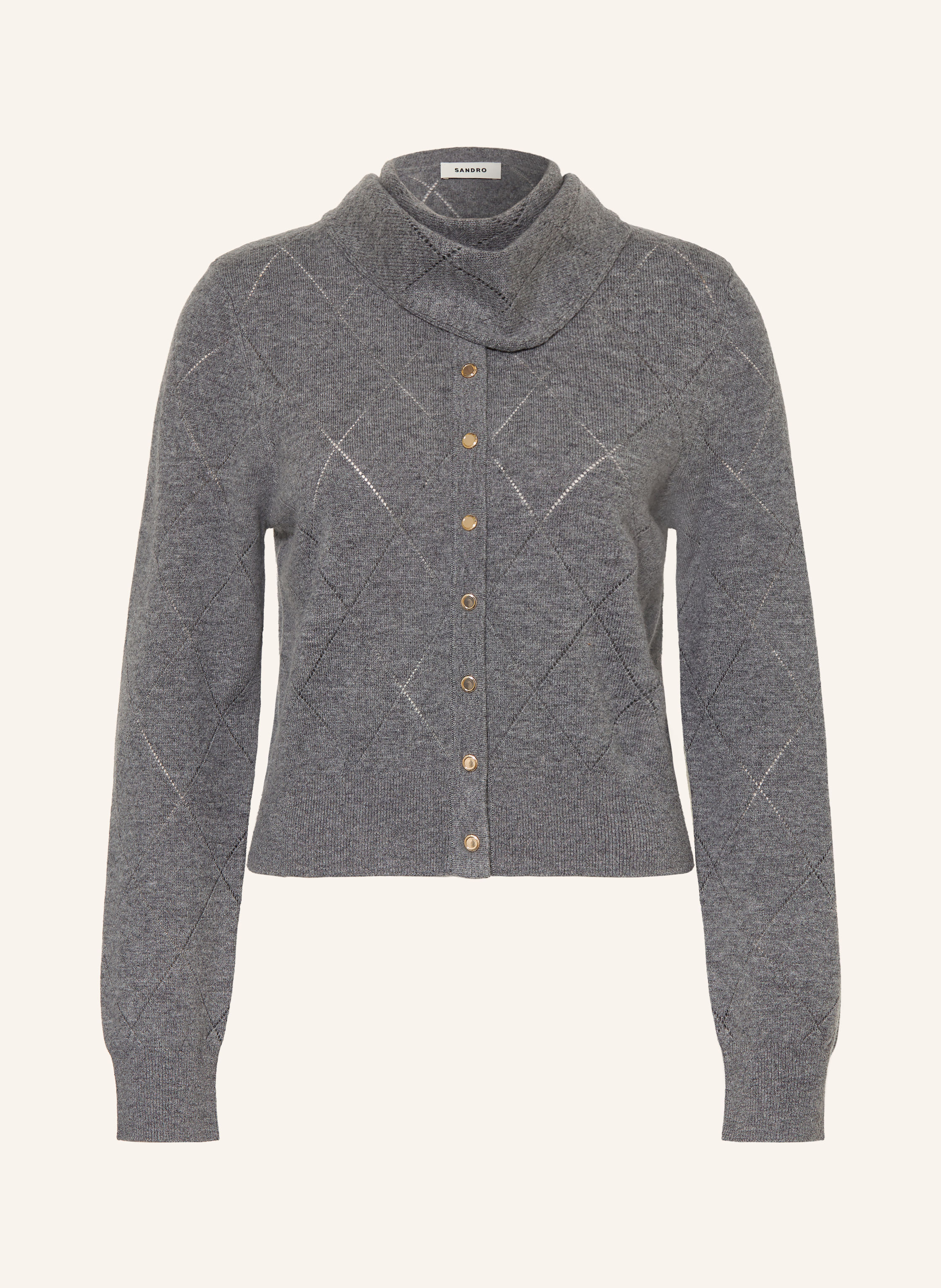 SANDRO Strickjacke mit abnehmbarem Schal