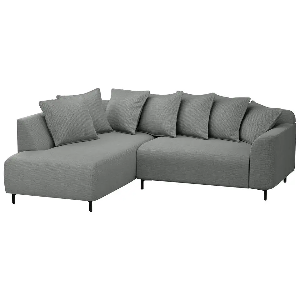 Hoekbank Elsa links - stof Eden - grijs