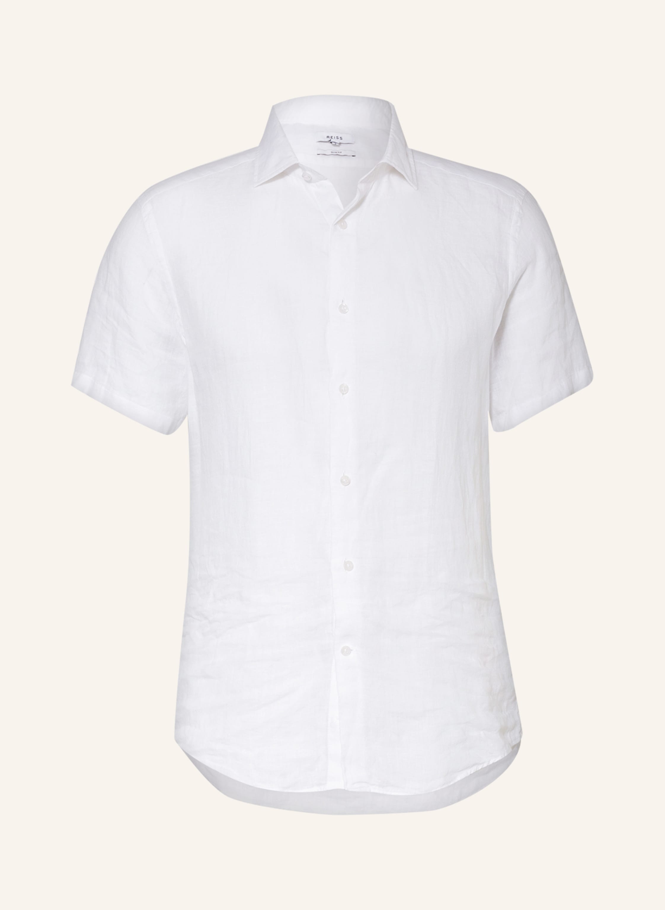 REISS Kurzarmhemd HOLIDAY Slim Fit aus Leinen