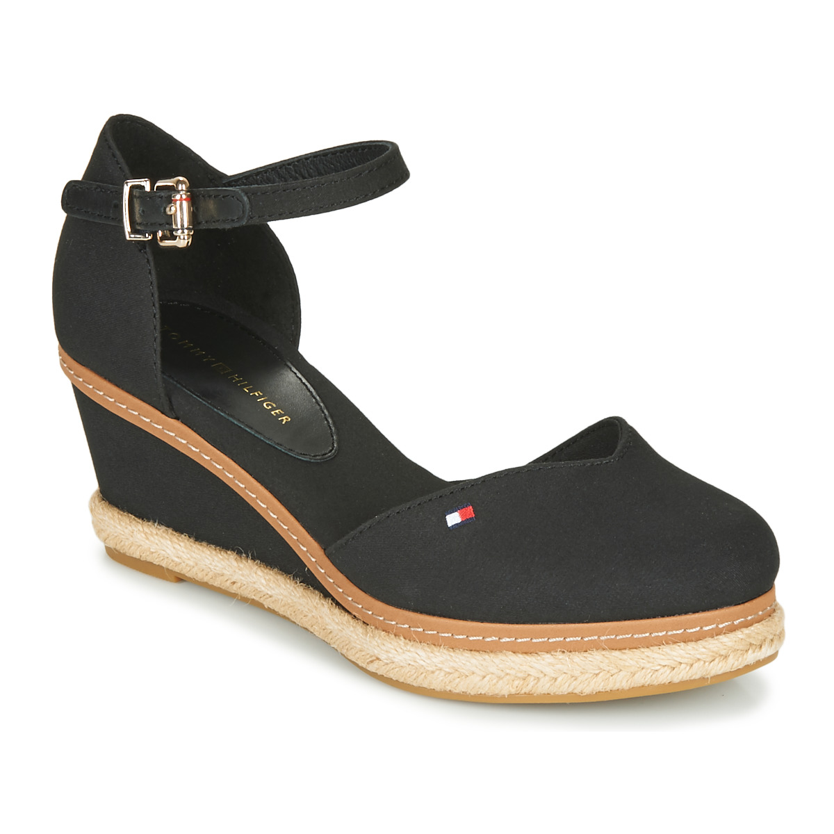 Tommy Hilfiger - BASIC CLOSED TOE MID WEDGE - Black