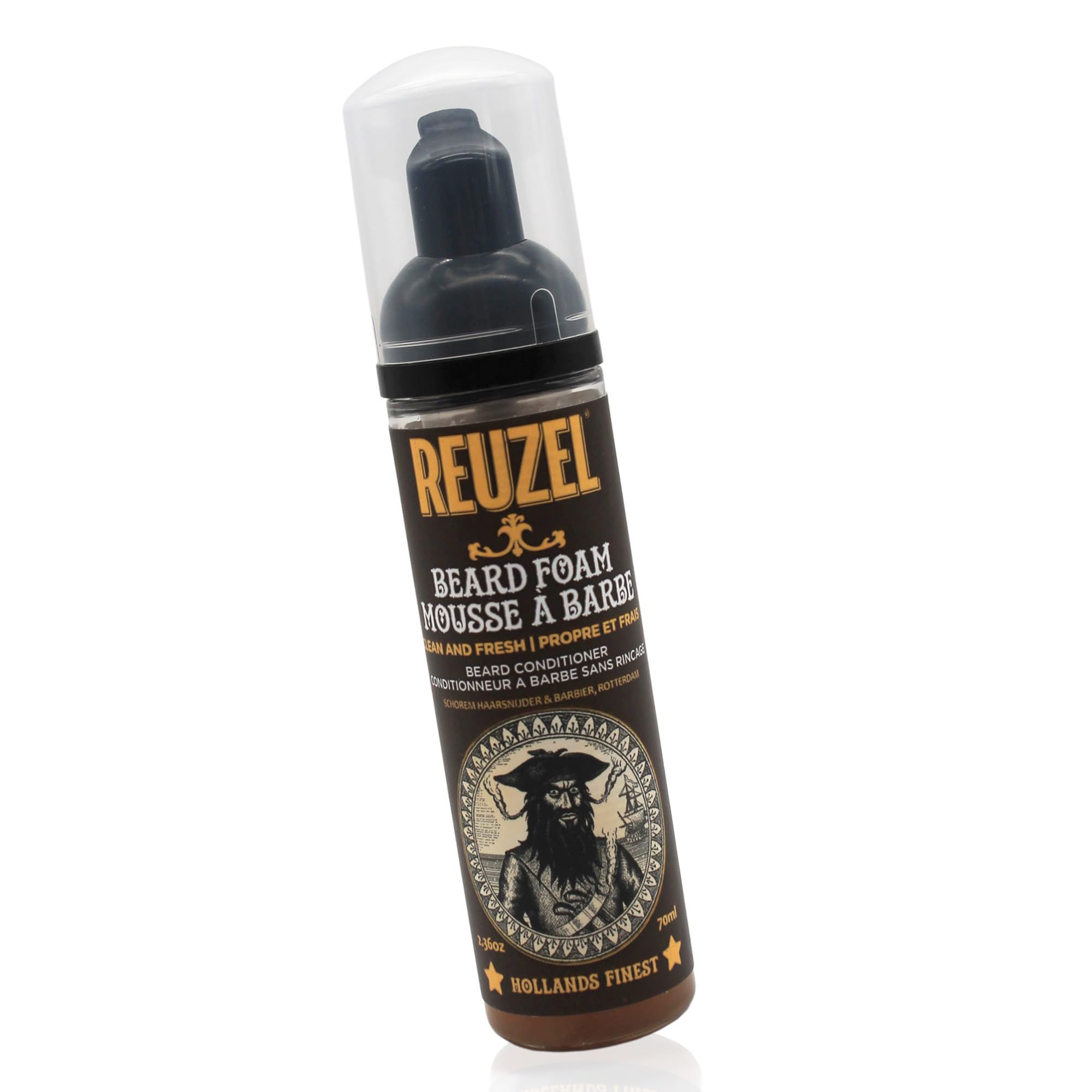 Reuzel Clean & Fresh Beard Foam, Leave-In Beard Conditioner to Soften - 70ml