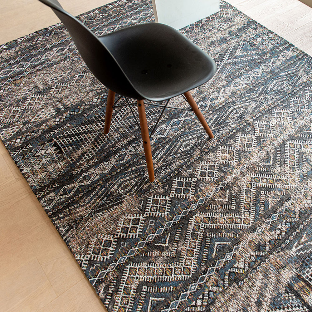 Louis de Poortere Kilim Vloerkleed 140 x 200 cm - Black Rabat