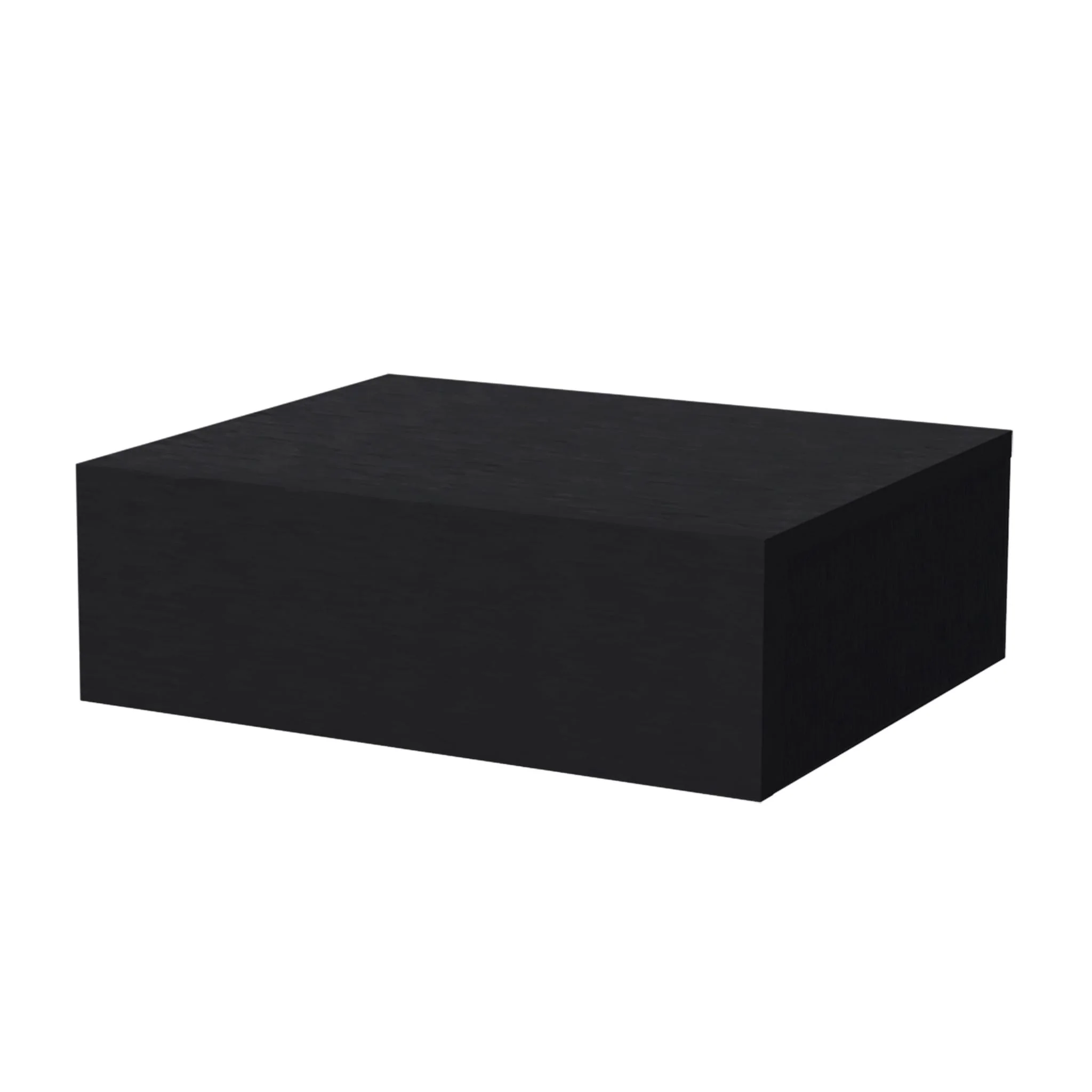 5 Black One Drawer Faux Wood Floating Nightstand