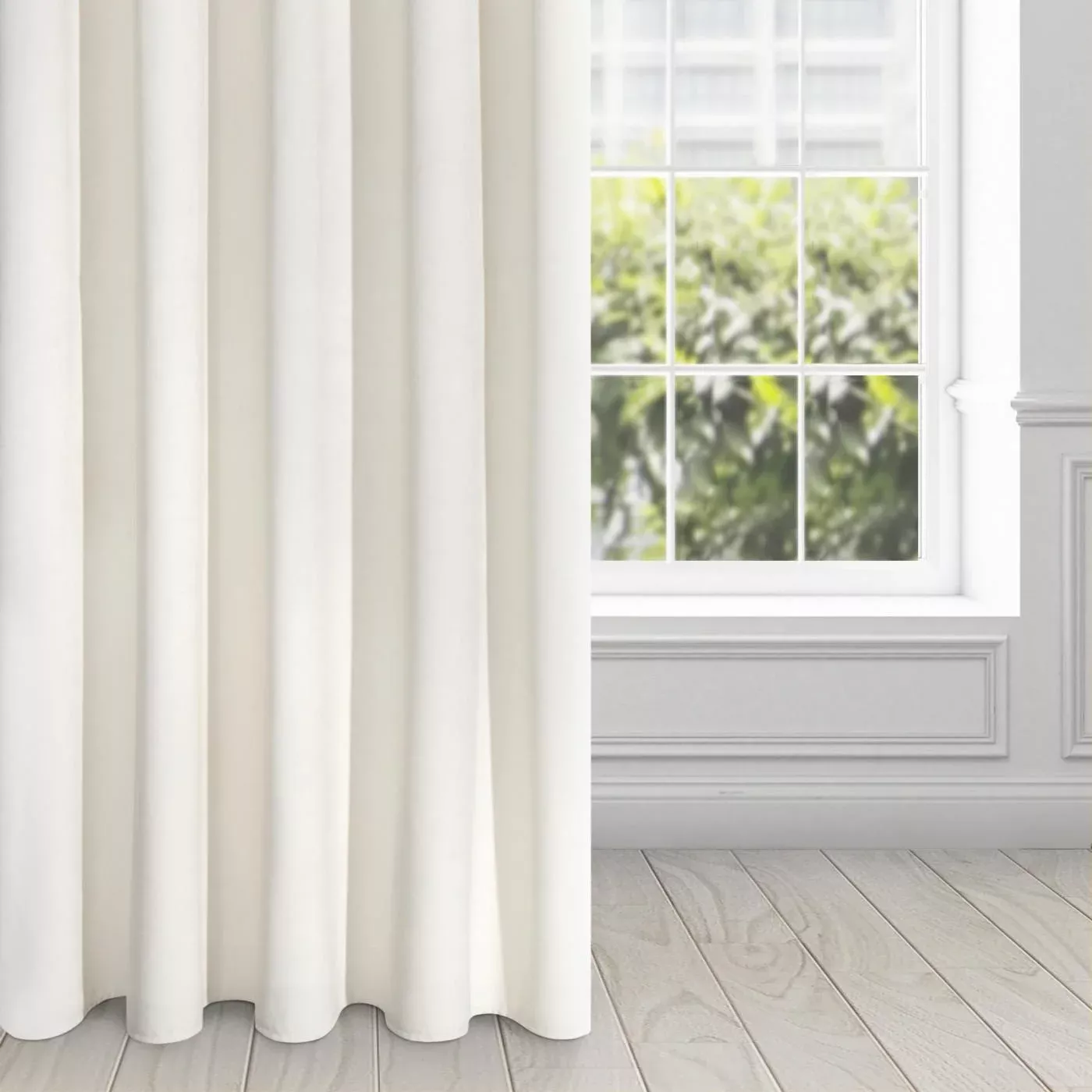 Zasłona kremowa z ekskluzywnego aksamitnego welwetu 290 g/m2 140x250 cm 10 szt. przelotek - VILLA