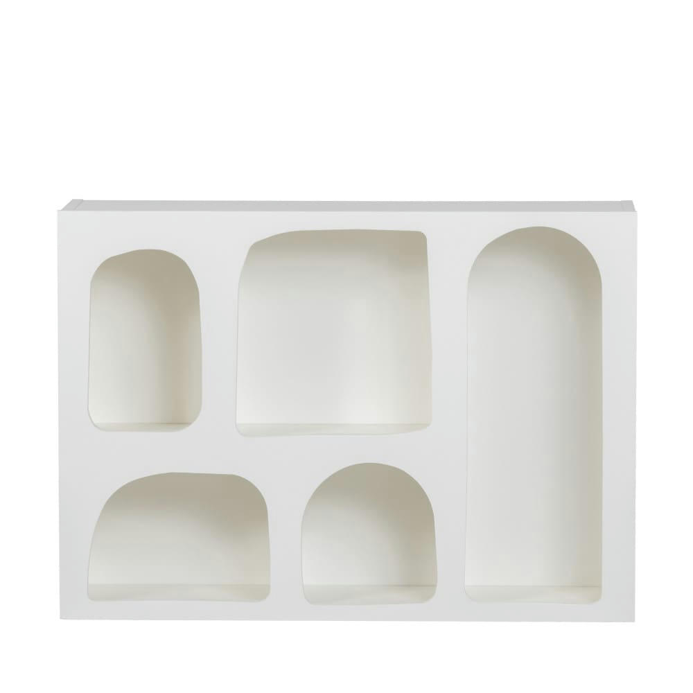 CAZ - Étagère murale en bois 5 niches blanc