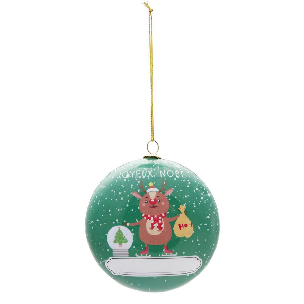 Boule de No&euml;l personalisée Ø8x3,5 cm