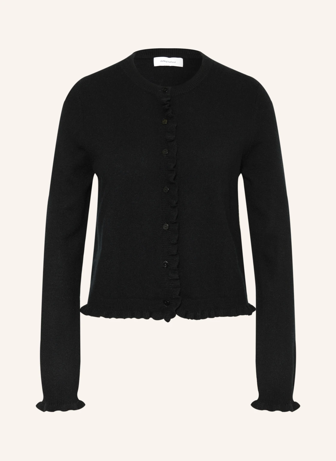 darling harbour Strickjacke aus Cashmere mit Rüschen