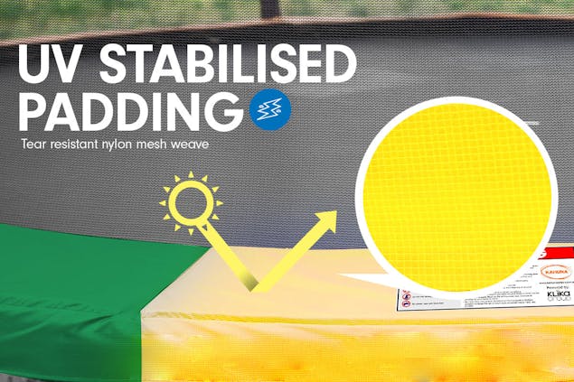 NNEDPE Kahuna Trampoline 14 ft withRoof - Rainbow