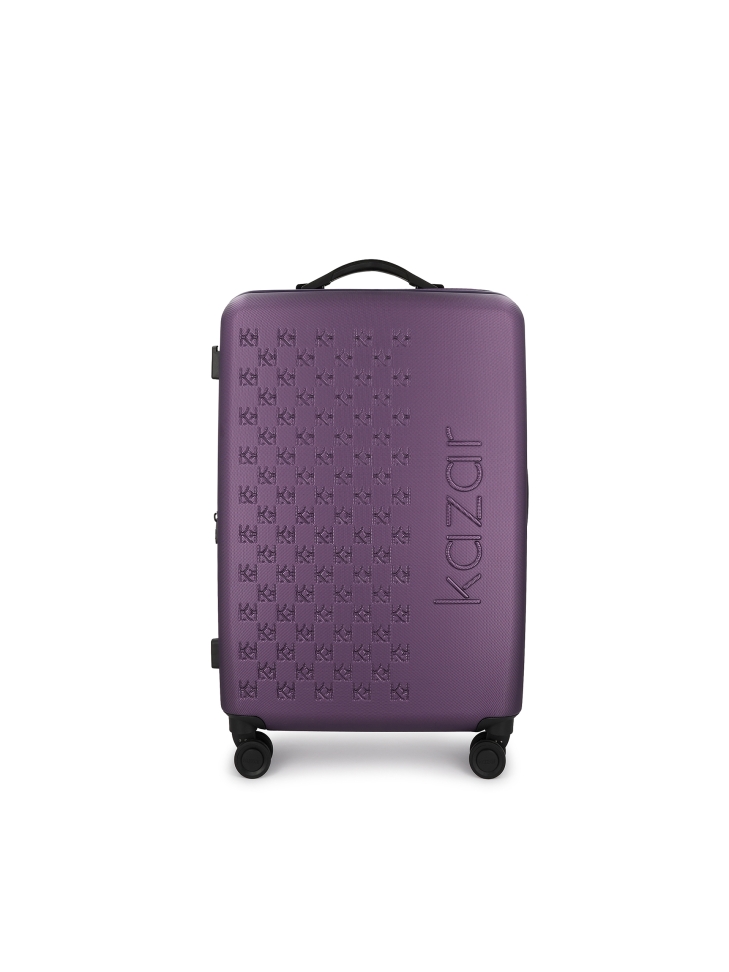Medium purple PC suitcase with expansion