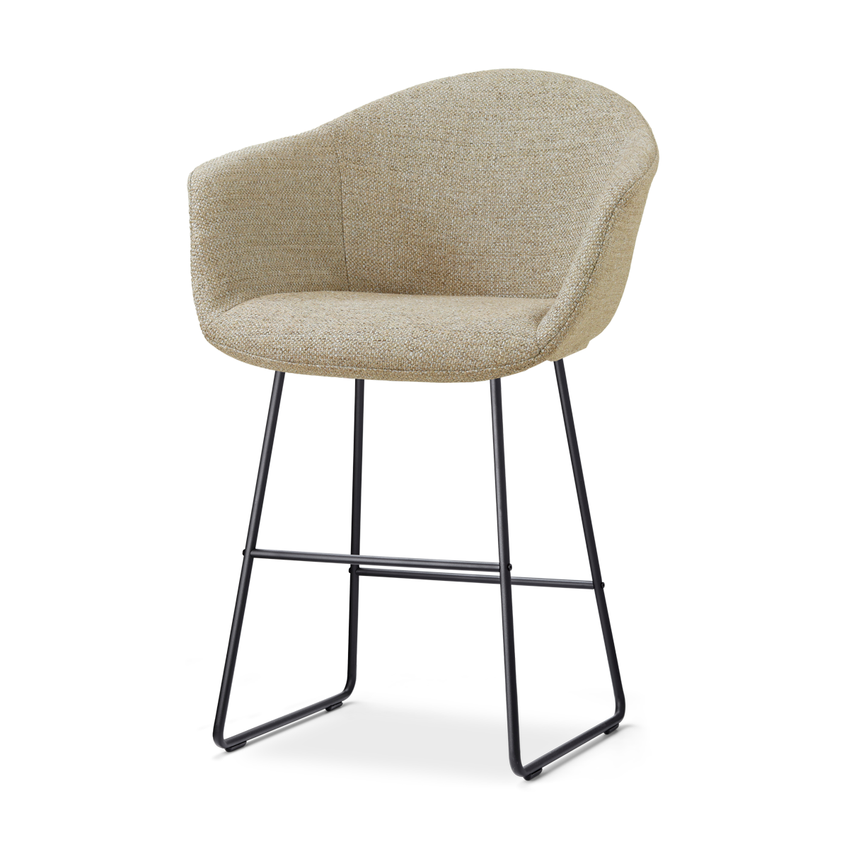 Nolon Nino-Otis Barkruk Taupe Melange - Zwart Onderstel - 65 Cm