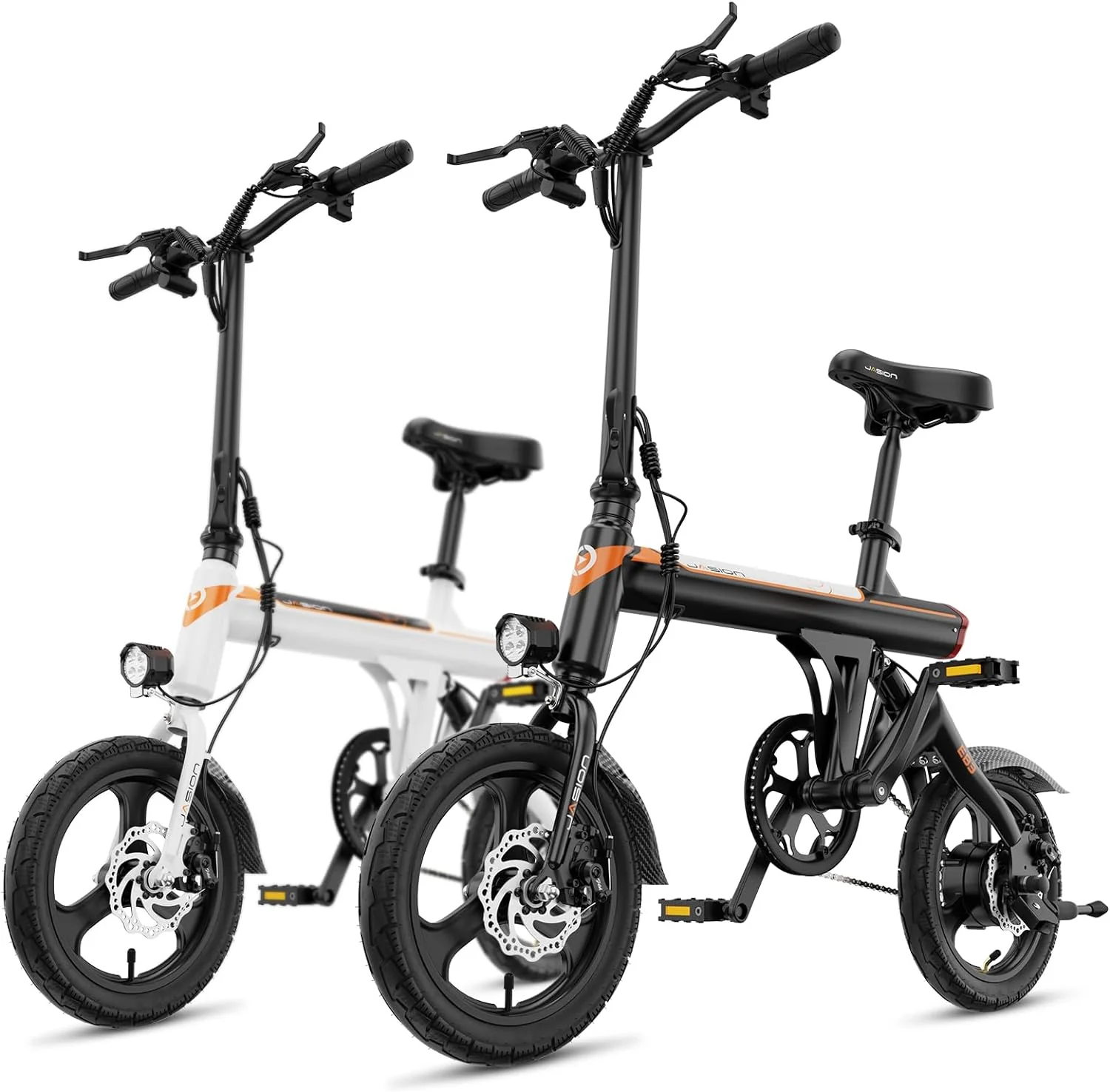 EB3 Electric Bike Adults 21mph, 500W Peak Motor, 270Wh Battery, Rear Suspension, 3 Levels Assist, 14 Folding Ebike for Adults and Teens, Complies to UL2849(Black/With Lock)