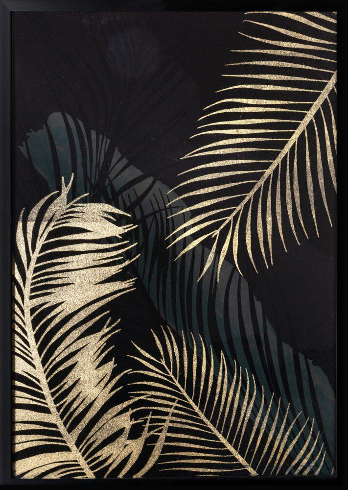 Obraz ścienny glamour czarno-złoty 53x73 cm