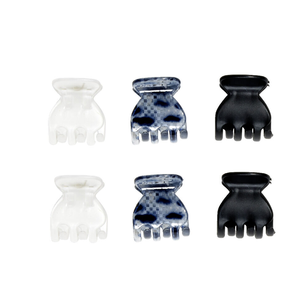 Lot de 6 mini pinces crabes à cheveux